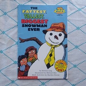 Fattest Tallest Biggest Snowman Ever Hello Math Level Reader Children's Picture